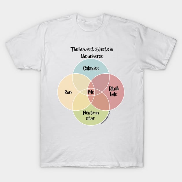 Venn Diagram The heaviest objects in the universe me T-Shirt by Jean-Claude Venn-Diagram